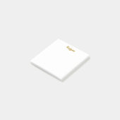 Kalligrafie Professioneel Elegant Gouden Kleur Post-it® Notes (Schuin)