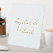 Kalligrafie Professioneel Elegant Gouden Kleur Reclamebord Met Voetstuk (Insitu)