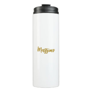 Kalligrafie Professioneel Elegant Gouden Kleur Thermosbeker