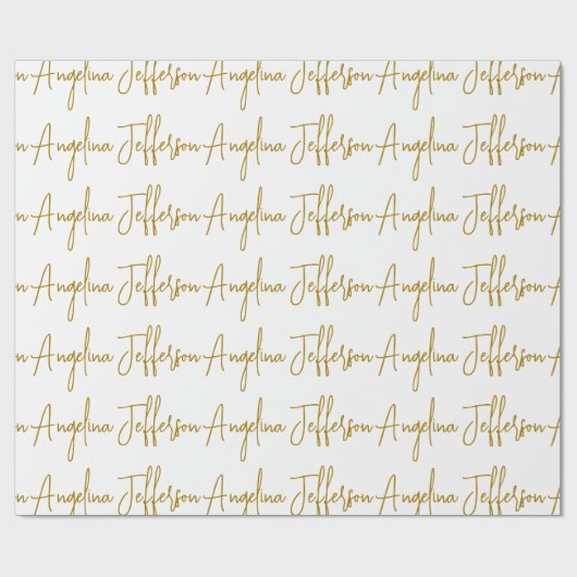 Kalligrafie Professionele Elegante Gouden Kleur Cadeaupapier (Vlak)