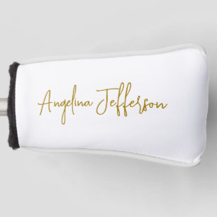 Kalligrafie Professionele Elegante Gouden Kleur Golfheadcover