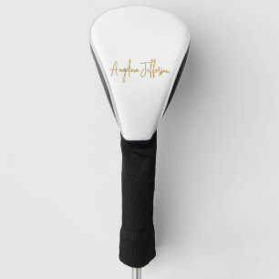 Kalligrafie Professionele Elegante Gouden Kleur Golfheadcover