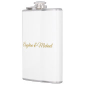 Kalligrafie Professionele Elegante Gouden Kleur Heupfles (Links)