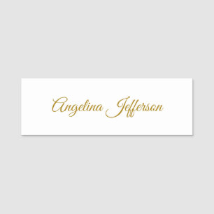 Kalligrafie Professionele Elegante Gouden Kleur Naamplaatje