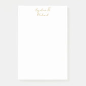Kalligrafie Professionele Elegante Gouden Kleur Post-it® Notes (Voorkant)