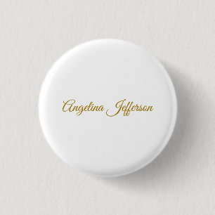 Kalligrafie Professionele Elegante Gouden Kleur Ronde Button 3,2 Cm