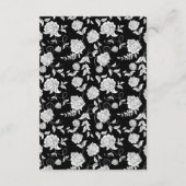 Kalligrafie QR Code Floral Wedding RSVP Kaart (Achterkant)