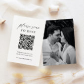Kalligrafie QR Wedding Scan naar RSVP Informatiekaartje