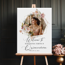 Kalligrafie Quinceanera foto welkom