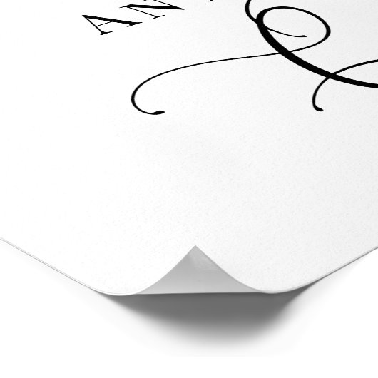 Kalligrafie Quinceanera foto welkom Poster (Hoek)