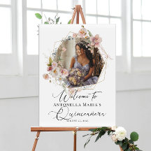 Kalligrafie Quinceanera foto welkom