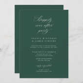 Kalligrafie receptie feest viering uitnodiging (Voorkant / Achterkant)