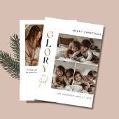 Kalligrafie Religieuze Kerst Glorie aan God Foto Feestdagenkaart
