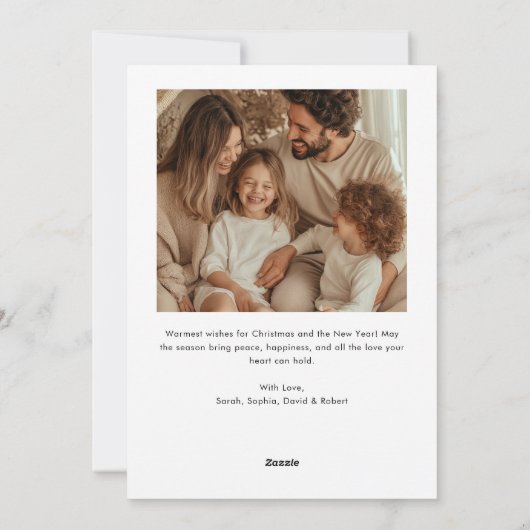 Kalligrafie Religieuze Kerst Glorie aan God Foto Feestdagenkaart (Achterkant)