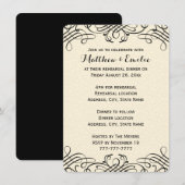 kalligrafie repetitie met inwendige uitnodigingen (Voorkant / Achterkant)