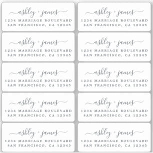 Kalligrafie Retouradreslabels 2 x 0,8 inch 10x Sticker