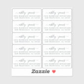 Kalligrafie Retouradreslabels 2 x 0,8 inch 10x Sticker (Vel)