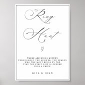 Kalligrafie Ring Hunt Vrijgezellenfeest Spelbord Poster (Voorkant)