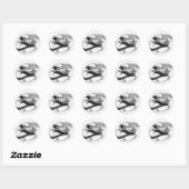 kalligrafie ronde sticker (Vel)