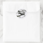 kalligrafie ronde sticker (Tas)