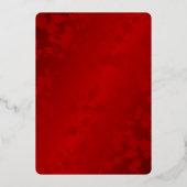 Kalligrafie Rood Goud Chinese bruiloft Folie Uitnodiging (Achterkant)