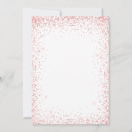 Kalligrafie Roze Glitter Verrassing 50e Verjaardag Kaart (Achterkant)