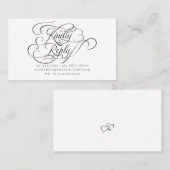 kalligrafie RSVP voor online respons Visitekaartje (Voorkant / Achterkant)