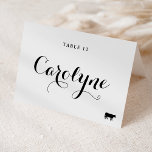 Kalligrafie Rundvlees Maaltijd Keuze Trouwplaats K Kaart<br><div class="desc">Verhoog uw huwelijksreceptie met onze prachtige, aanpasbare trouwplaatskaarten, ontworpen om een persoonlijk tintje aan uw speciale dag toe te voegen. Ze zijn voorzien van moderne zwarte kalligrafie en een hartaccent. Voeg de namen van uw gasten, de maaltijdoptie, de trouwdatum of een speciaal bericht toe. Transformeer uw receptietafels in een verbluffende...</div>