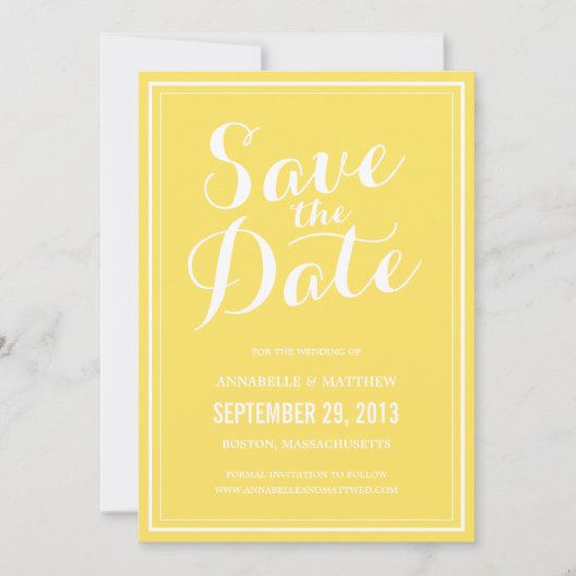 Kalligrafie Save the Date Aankondiging (Voorkant)