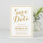 Kalligrafie Save the Date Aankondiging (Staand voorkant)