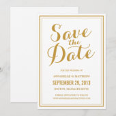 Kalligrafie Save the Date Aankondiging (Voorkant / Achterkant)
