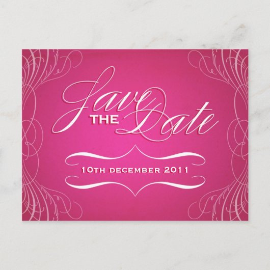 kalligrafie Save the Date briefkaart (Voorkant)
