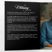 Kalligrafie Schrift 2-Foto viering van het leven Drieluik Programma (Binnenzijde eerst)