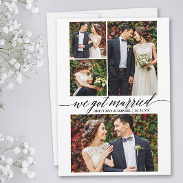 Kalligrafie Schrift 4 Foto We Got Married Aankondiging