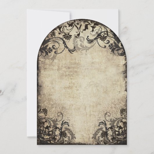 Kalligrafie Schrift Bloemstuk Bruiloft Kaart (Achterkant)