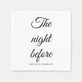 Kalligrafie Schrift De Nacht Voor Servetten (Voorkant)