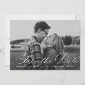 Kalligrafie Schrift Foto Save The Date (Voorkant)