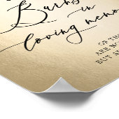 Kalligrafie Schrift In Lieve Herinnering Trouw Tek Poster (Hoek)