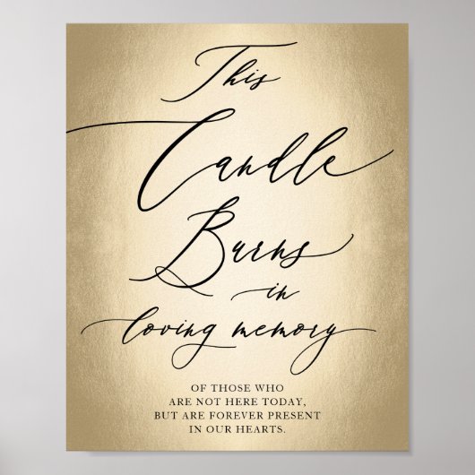 Kalligrafie Schrift In Lieve Herinnering Trouw Tek Poster (Voorkant)