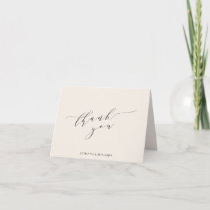Kalligrafie Schrift Ivoor Zwart Elegant Deco Op Ma Bedankkaart