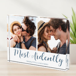 Kalligrafie Schrift Quote Twee Foto's Voor Koppels