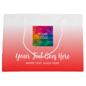 Kalligrafie Script Aangepaste Logo Hier Rood Sjabl Groot Cadeauzakje (Voorkant)