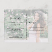 Kalligrafie Script Afstuderen Foto Briefkaart (Achterkant)