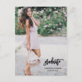 Kalligrafie Script Afstuderen Foto Briefkaart (Voorkant)