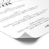 Kalligrafie Script Bar Menu Proost Trouwbord Poster (Hoek)