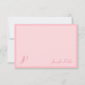Kalligrafie Script Blush Pink Monogram Sjabloon (Voorkant)