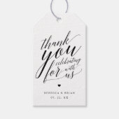 Kalligrafie Script bruiloft dank u cadeau Label Cadeaulabel (Voorkant)