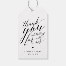 Kalligrafie Script bruiloft dank u cadeau Label Cadeaulabel