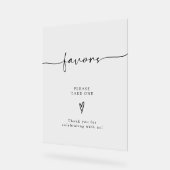 Kalligrafie Script bruiloft gunsten neem er een Acryl Bord (Hoek)