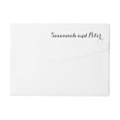 Kalligrafie Script Bruiloft Retouradres Label (Achterkant)